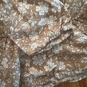 Rylee + Cru Tan and White Casual Sundress or blouse